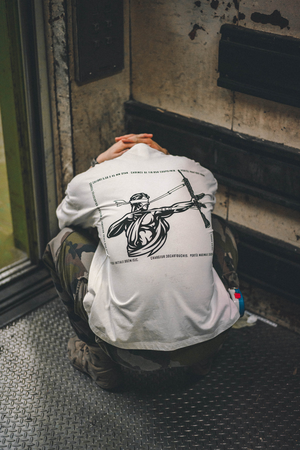 Short-sleeved T-shirt, HK416, White, RAS