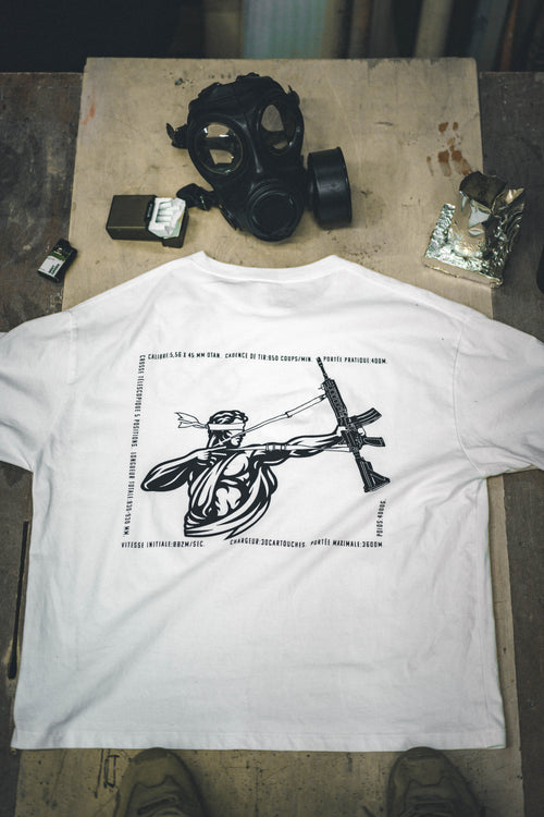 Short-sleeved T-shirt, HK416, White, RAS