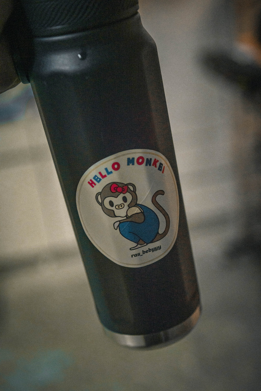 Hello monkey sticker